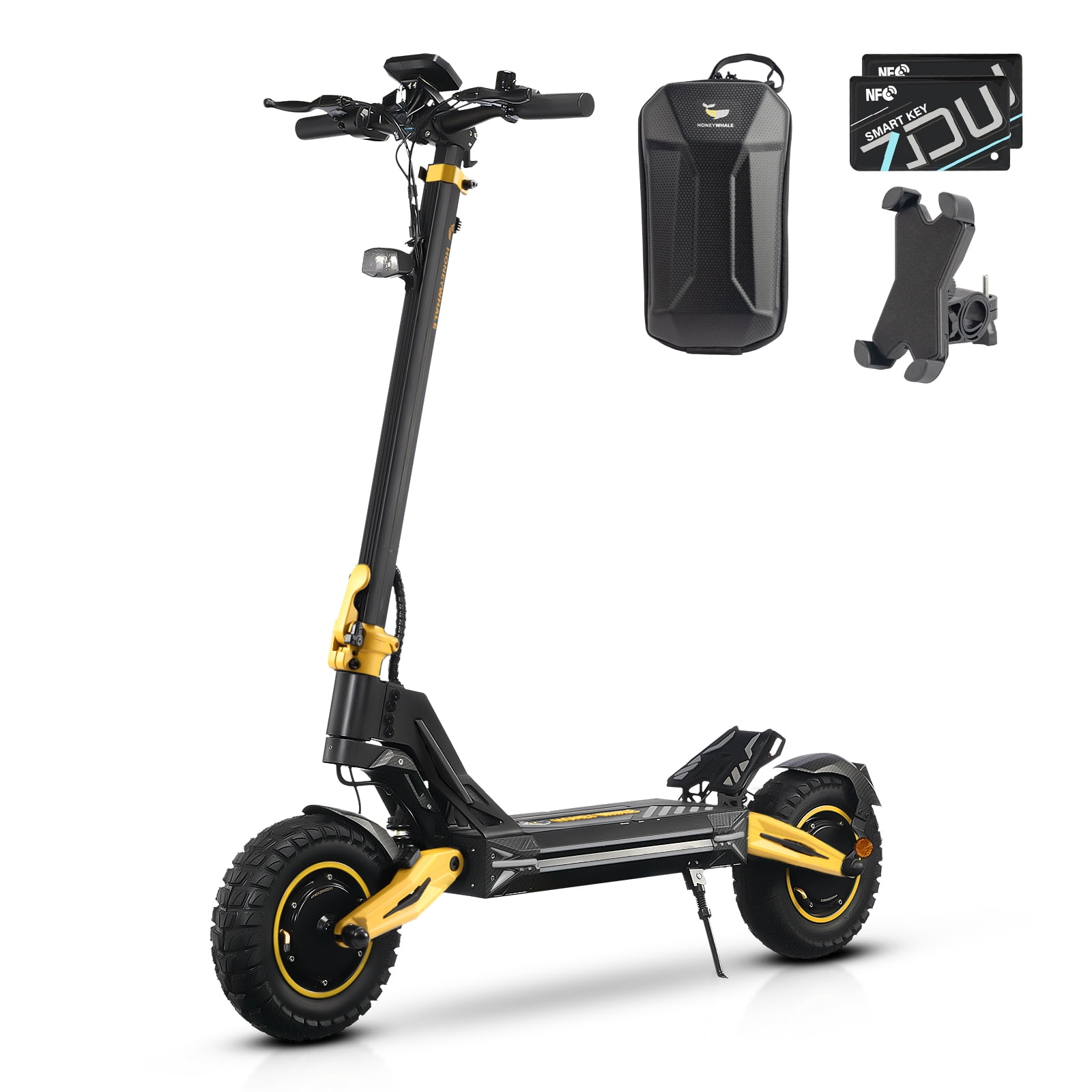 Scooter eléctrico Honey Whale G4 Max amarillo y negro